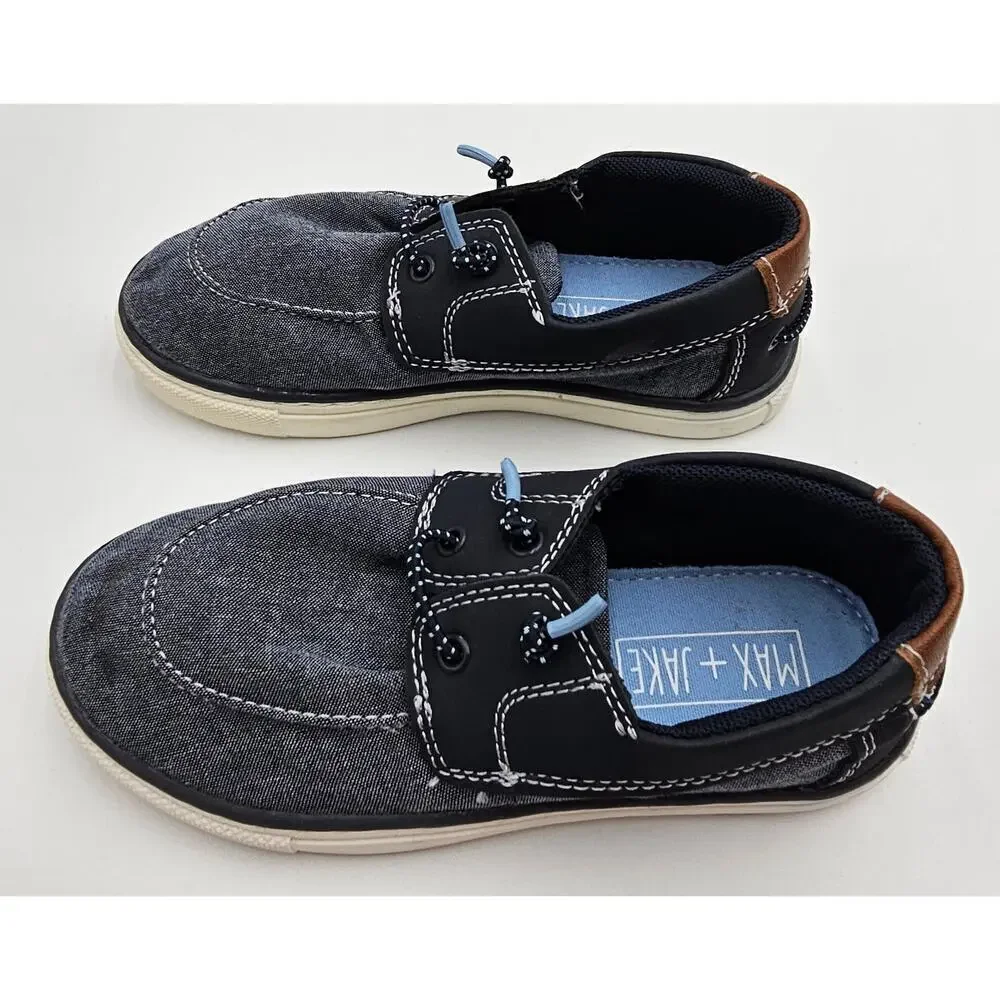 Max + Jake Boy's Size 12 Blue Boat Shoes